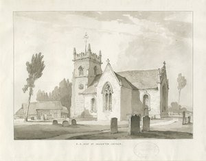 Igreja Haughton: desenho em sépia de Thomas Peploe Wood