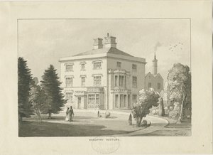 Reitoria Haughton: desenho de lavagem de Thomas Peploe Wood