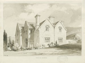 Moreton Vicarage: desenho em sépia, 1841 de Thomas Peploe Wood