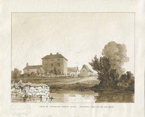 Norbury Manor: desenho em sépia, 1838 de Thomas Peploe Wood