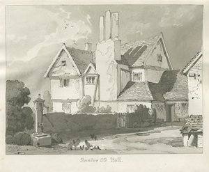 Standon Hall: desenho sépia de Thomas Peploe Wood