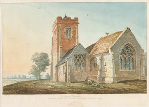 Igreja Wichnor: pintura a aquarela de Thomas Peploe Wood
