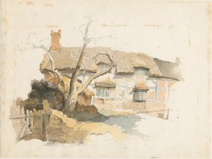 Wolseley - Cottage: pintura em aquarela, nd [1817-1845] de Thomas Peploe Wood