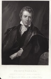 Sir David Wilkie, pintor escocês. Gravura por Francis Holl de Thomas Phillips