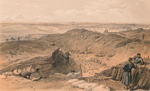 Vala do Malakoff, Battery Gervais e traseira de Redan, 1856 de Thomas Picken