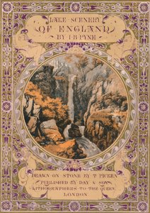 Frontispiece ao cenário do lago de Inglaterra por JB Pyne, 1850s. de Thomas Picken