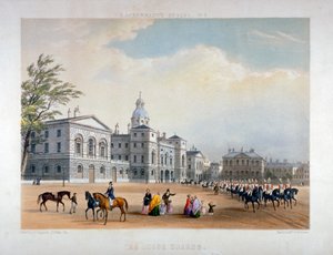 Horse Guards, Westminster, Londres, 1851 de Thomas Picken