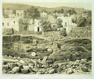 View of Excavation, de &39;Uma História das Descobertas de Helicarnasso, Cnidus, und Branchidae&39;, de Charles Thomas Newton (1816-94), publicado em 1862