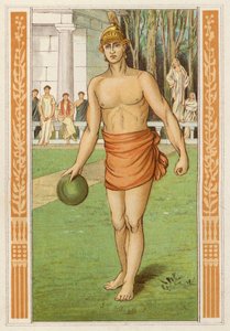 Perseus conquistando nos jogos em Larissa (cor litho)