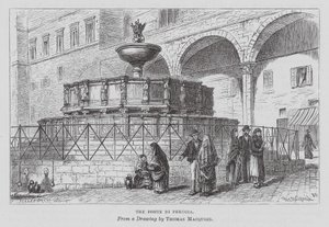 A Fonte Di Perugia (gravura) de Thomas Robert Macquoid