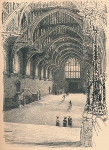 Interior do Westminster Hall, Palácio de Westminster, 1902