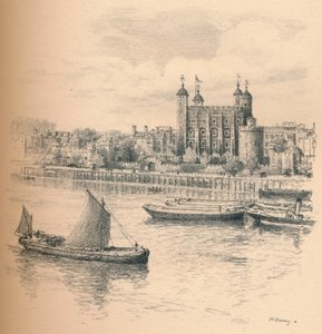 A torre de Londres da Tower Bridge., 1902