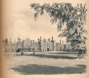 A frente oeste do Palácio Hampton Court, 1902