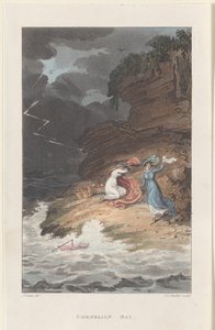 Cornelian Bay, de Poetical Sketches of Scarborough, 1813., 1813. Criadores: Thomas Rowlandson, Joseph Constantine Stadler, J. Bluck. de Thomas Rowlandson, Joseph Constantine Stadler, J. Bluck
