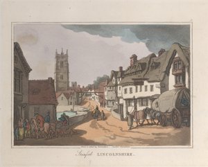 Stamford Lincolnshire, de Sketches from Nature, 1822., 1822. Criadores: Thomas Rowlandson, Joseph Constantine Stadler. de ThomasThomas Rowlandson, Joseph Constantine Stadler Thomas Rowlandson, Joseph Constantine Stadler