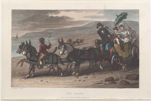 The Sands, de Poetical Sketches of Scarborough, 1813., 1813. Criadores: Thomas Rowlandson, Joseph Constantine Stadler, J. Bluck. de Thomas Rowlandson, Joseph Constantine Stadler, J. Bluck