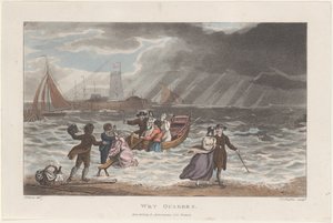 Wet Quakers, de Poetical Sketches of Scarborough, 1813., 1813. Criadores: Thomas Rowlandson, Joseph Constantine Stadler, J. Bluck. de Thomas Rowlandson, Joseph Constantine Stadler, J. Bluck