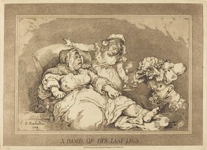 Uma prostituta em suas últimas pernas de Thomas Rowlandson