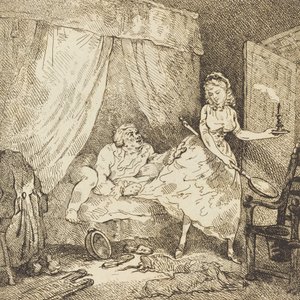 A Aquecedor de cama, c. 1785. de Thomas Rowlandson