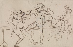 Detetada uma «perna preta» a distribuir cartas (um estudo) de Thomas Rowlandson