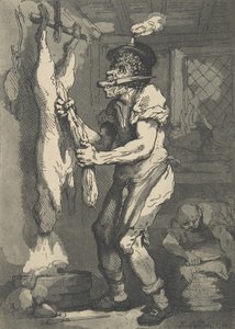 Um Carniceiro, 1 de Janeiro de 1790., 1 de Janeiro de 1790. de Thomas Rowlandson