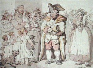 Um Grito de Gato (caneta e tinta e aguarela sobre papel) de Thomas Rowlandson