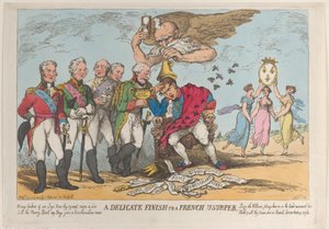 Um acabamento delicado para um usurpador francês, 20 de abril de 1814., 20 de abril de 1814. de Thomas Rowlandson