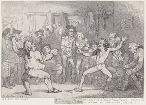 Um combate de esgrima de Thomas Rowlandson