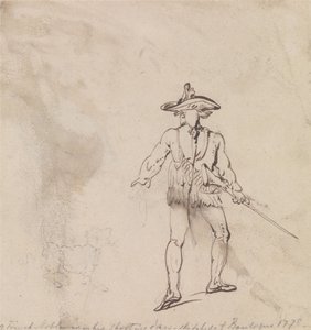 Um nobre francês numa partida de caça de Thomas Rowlandson