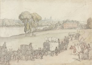 Um cortejo fúnebre de Thomas Rowlandson