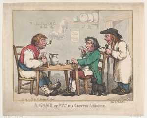 A Game at Put in a Country Alehouse, 10 de agosto de 1799., 10 de agosto de 1799. de Thomas Rowlandson