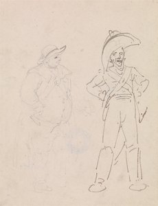 Um gendarme e outro homem de Thomas Rowlandson