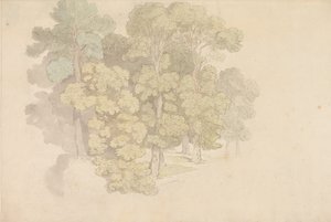 Um grupo de árvores de Thomas Rowlandson
