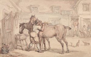 Uma cavalariça de aluguer de Thomas Rowlandson