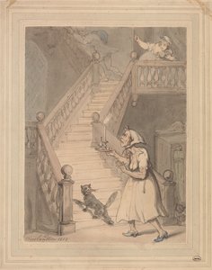 Uma tia solteirona a cheirar o fogo de Thomas Rowlandson