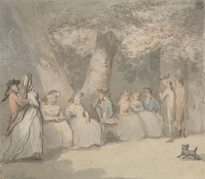 Uma cena no parque de Thomas Rowlandson