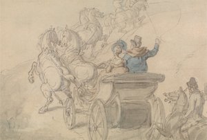 Um Phaeton e seis de Thomas Rowlandson