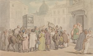 Um espetáculo de Punch e Judy de Thomas Rowlandson
