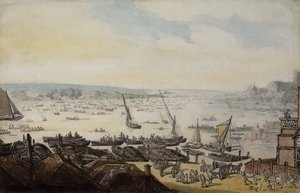 Uma Regata no Tamisa abaixo de Westminster, de Thomas Rowlandson
