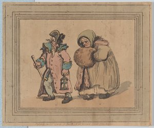 Retorno de uma visita, 3 de abril de 1798., 3 de abril de 1798. de Thomas Rowlandson