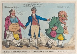 A Rough Sketch of the Times como Deleniated por Sir Francis Burdett, 1810., 1810. de Thomas Rowlandson