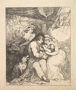 Uma família de marinheiros, 1787. de Thomas Rowlandson