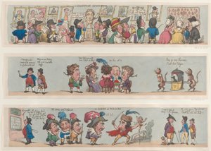 A Scene in Pizzaro, Grotesque Borders for Rooms and Halls, 1799-1800., 1799-1800. de Thomas Rowlandson