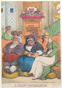 A Sleepy Congregation, 12 de Fevereiro de 1811., 12 de Fevereiro de 1811. de Thomas Rowlandson