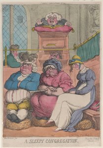 Uma Congregação Sonolenta, 12 de fevereiro de 1811., 12 de fevereiro de 1811. de Thomas Rowlandson