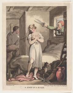 A Snip in a Rage, 1 de julho de 1802., 1 de julho de 1802. de Thomas Rowlandson