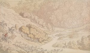 Uma caçada ao veado no Oeste do País de Thomas Rowlandson