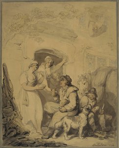 Uma paragem na estalagem de Thomas Rowlandson