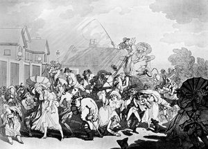Uma súbita rajada no Hyde Park, c1791. de Thomas Rowlandson