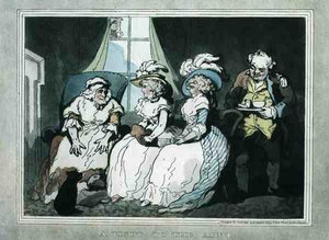 "Uma Visita à Tia", aquatada por Francis Jukes (1747-1812), pub. por E. Jackson de Thomas Rowlandson